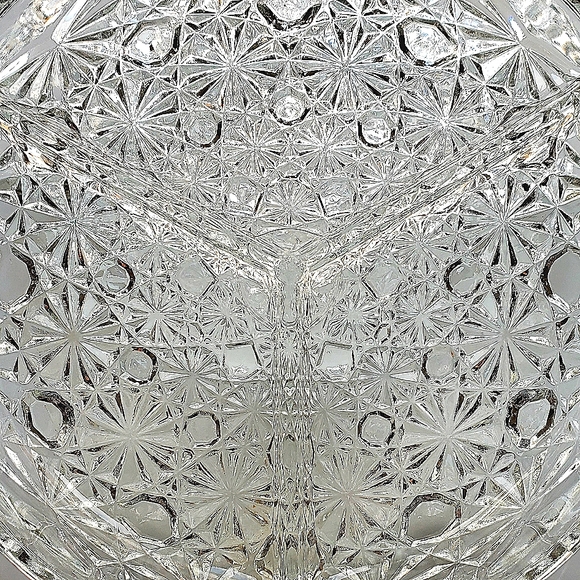 Vntg Daisy & Button 3 Part Crystal Dish - Picture 3 of 6